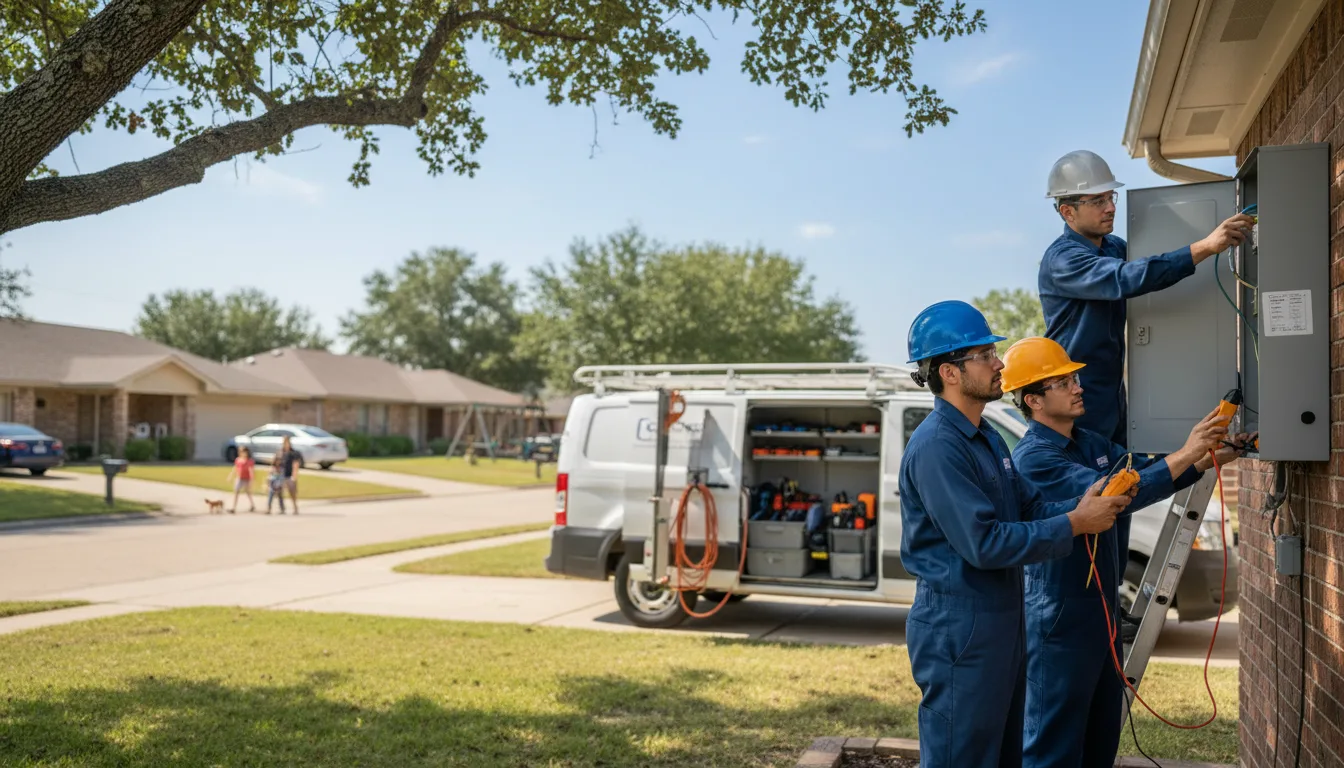 Certified electrician providing emergency electrical services in West, TX